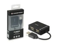 CONCEPTRONIC 4-Port Hub USB-A2.0->4xA2.0 o.Netz. sw