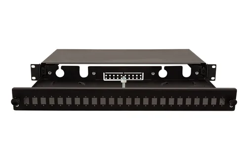 Logilink 19""Spleißbox ausziehbar, 1 HE, schwarz, Leergehäuse