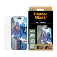 Panzerglass Displayschutz Classic Fit iPhone 16 Pro - Kompatible Hersteller: Apple - Mobiltelefon Kompatibilität: iPhone 16 Pro - Folien Effekt: Antibakteriell - Transparent - Fettabweisend - Kratzfest - Verpackungseinheit: 1 Stück - Eigenschaften: Keine 