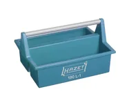 Kunststoff Tragekasten 190L-1 (blau, Stabiler Aluminium-Tragegriff)