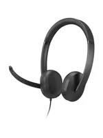 Lenovo 5000 - Headset - på øret - kablet - USB-C - sort - Certified for Microsoft Teams