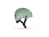 Scoot and Ride Kinderhelm Green lines Grün, XXS-S - Einsatzbereich: City - Kinder- & Jugendhelme - Altersgruppe: Kinder - Verschluss:  Steckschnalle - Helmtyp: Halbschale - Nachhaltigkeit: Nicht angegeben - Kopfumfang von: 45 cm