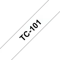 Brother Beschriftungsband TC-101 Schwarz auf Transparent - Länge: 7.7 m - Schriftfarbe: Schwarz - Material: Kunststoff - Bandfarbe: Transparent - Materialeigenschaften: Hitzebeständig - Wasserabweisend - Breite: 12 mm