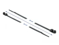 Delock Kabelbinder mit Befestigungsöse L 300 x B 4,8 mm schwarz 10 Stück