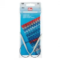 Prym Rundstricknadel Alu, Grau 6 mm x 40 cm, 1 Stück - Produkttyp: Rundsticknadel - Material: Aluminium