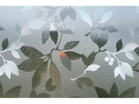 Hubatka Fensterfolie Blätter 46 x 150 cm, Grau/Grün - Befestigung: Statisch haftend - Breite: 46 cm - Detailfarbe: Grün - Grau - Länge: 150 cm