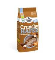 Bauck Mühle Müesli Crunchy Hafer Schoko&Nuss, 300 g - Produkttyp: Cerealien mit Schokolade - Nährwertangabe pro: 100 g - Energiegehalt (in kj): 1935 KJ - Energiegehalt (in kcal): 462 Kcal - Fett: 17 g - Davon gesättigte Fettsäuren: 2.2 g