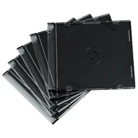 1x50 Hama CD-Leerhülle SlimLine Transparent-Schwarz        51269