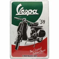 Nostalgic Art Schild Vespa 20 x 30 cm, Metall - Produkttyp: Schild - Motiv: Fahrzeug - Detailfarbe: Rot - Schwarz - Weiss - Detailmaterial: Metall - Grundmaterial: Metall