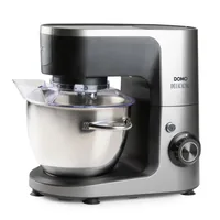 Domo Küchenmaschine Delicioso DO9293KR Grau - Funktionen: Impulsfunktion - Kneten - Mixen - Rühren - Schneiden - Detailfarbe: Grau - Gerätetyp: Küchenmaschine - Leistungsaufnahme Betrieb: 1200 W - Timerfunktion: Nein - Display vorhanden: Nein