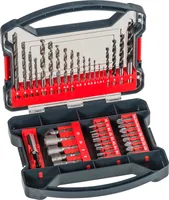 kwb Bohr- und Bitset Promobox Standard 41-teilig - Bohrerschaft: 1/4 Zoll-Sechskantschaft - Set: Ja - Bohrertyp: Bohr- und Bitset - Für Material: Holz - Metall - Stein - Bohrlochdurchmesser: 4 mm - 6 mm