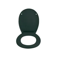 spirella Toilettensitz Neela Dunkelgrün matt - Breite: 37.3 cm - Länge: 45.5 cm - Detailfarbe: Dunkelgrün