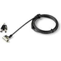 StarTech.com Laptopschloss mit 2m Kabel (mit Schlüssel, für K-Slot, Nano, Wedge Slot, Stahlkabel, Push-to-Lock Taste, Kabelschloss)