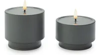 STT Ambiente Candle Set Grey - Betriebsart: Batteriebetrieb - Fernbedienung: Nein - Aussenanwendung: Ja - Höhe: 8.5 cm - Timerfunktion: Ja - Set: Ja