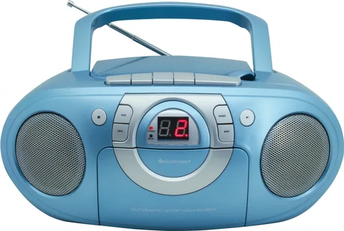 soundmaster Radio/CD-Player SCD5100BL Blau - Radio Tuner: FM - Stromversorgung: Batteriebetrieb - Netzbetrieb - Detailfarbe: Blau - Ausstattung: Kassettendeck - CD-Player - Typ: Portabler Radio