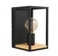 EGLO Leuchten Wandleuchte LIBERTAD 1x E27 Schwarz - Smart Home: Nicht kompatibel - Dimmbar: nicht dimmbar - Anwendungsbereich: Indoor - Betriebsart: Netzbetrieb - Zusätzliche Ausstattung: Ein/Aus-Schalter - Lampensockel: E27