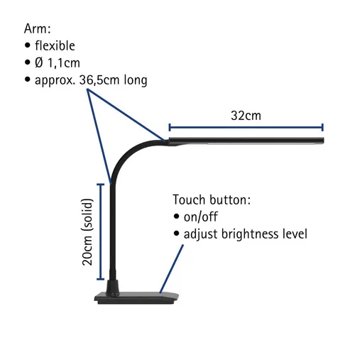 MAUL MAULpirro table lamp SMD-LED-Modul LED E Schwarz