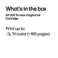 HP 303 Original Ink Cartridge tri-color 165 Pages