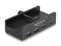 Delock Externer USB-Hub 5 Gbps - Stromversorgung: USB-C - Anzahl Ports: 4 - Detailfarbe: Schwarz - USB Standard: 3.0/3.1/3.2 Gen 1 (5 Gbps) - USB Anschluss 2 (Endgerät): USB-A - USB-C - USB Anschluss 1 (Quelle): USB-A