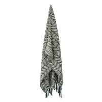 Bloomingville 82066529 throw blanket 130 x 160 cm Cotton, Polyester, Viscose Green