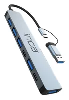 Inca IUTP-7T interface hub USB 3.2 Gen 1 (3.1 Gen 1) Type-A + Type-C 5000 Mbit/s Grey