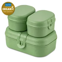 Koziol Lunchbox Pascal Ready Mini Grün - Materialtyp: Biokunststoff - Unterteilungsmöglichkeit: Nein - Material: Biozirkulärer Kunststoff - Detailfarbe: Grün - Spülmaschinenfest: Ja - Set: Ja