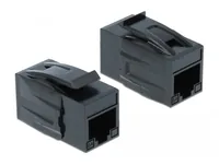 Delock Keystone-Modul RJ-45 - RJ-45, Cat.6A, UTP Schwarz - Modultyp: Keystone - Anschluss Front: Buchse RJ-45 - Anschluss Rück: Buchse RJ-45 - Medientyp: Netzwerk - Schirmung: Nein - Verpackungseinheit: 1 Stück
