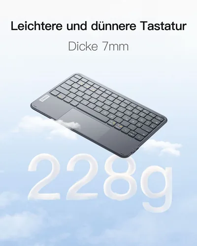 inateck Keyboard Tablet QWERTZ gray