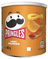 Pringles Chips Sweet Paprika 12 x 40 g - Produkttyp: Paprika & Scharfe Chips - Nährwertangabe pro: 100 g - Energiegehalt (in kj): 2099 KJ - Energiegehalt (in kcal): 501 Kcal - Fett: 31 g - Davon gesättigte Fettsäuren: 3.4 g