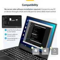 StarTech KVM Console to Laptop USB 2.0 Portable Crash Cart Adapter with File Transfer & Video Capture - Portable KVM Console