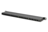 DIGITUS Patchpanel 0,5HE 24-Port Cat6 geschirmt schwarz