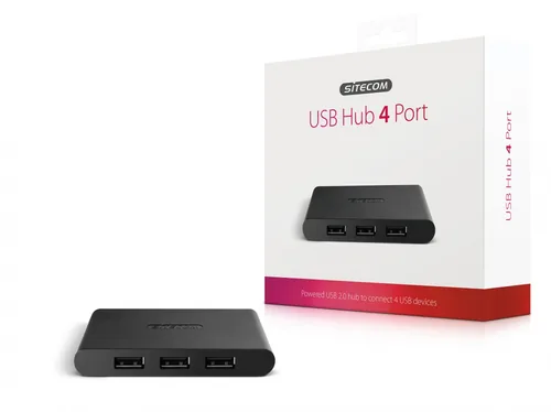 SITECOM USB 2.0 Hub 4 Port CN-081 Incl. Power adapter