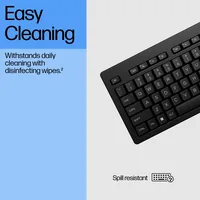 HP 125 G2 USB Wired Keyboard tastiera Ufficio Nero
