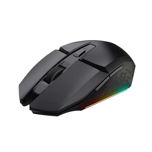 Trust Gaming-Maus GXT110 Felox Schwarz - Maus Features: Umschaltbare DPI-Auflösung - Daumentaste - Beleuchtung - Scrollrad - Bedienungsseite: Universal - Detailfarbe: Schwarz - Gewicht: 92 g - Verbindungsart: Kabellos - Schnittstelle: USB-A