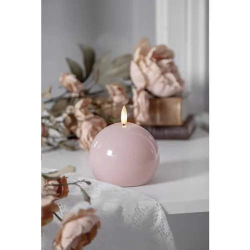 Star Trading LED-Kerze Pillar Flamme Shine, 11 cm, Pink - Betriebsart: Batteriebetrieb - Fernbedienung: Nein - Aussenanwendung: Nein - Höhe: 11 cm - Timerfunktion: Ja - Set: Nein