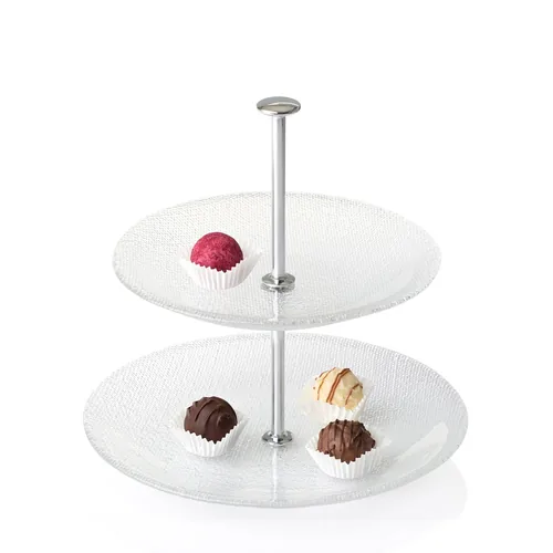 Leonardo Etagere Pralina Transparent - Produkttyp: Etagere - Materialtyp: Glas - Material: Glas - Detailfarbe: Transparent - Anzahl Etagen: 2 × - Stapelbar: Nein
