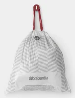 Brabantia Kehrichtsack PerfectFit J 20-25 l, 40 Stück - Parfümiert: Nein - Eigenschaften: Keine Eigenschaft - Verpackungseinheit: 40 Stück - Volumen: 25 l - Trageriemen: Ja - Material: Kunststoff