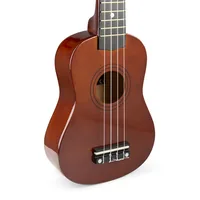 MAX Ukulele UKEY Set Soprano Dunkel Natur 21 Zoll