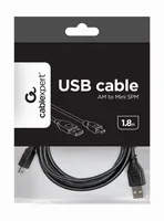 Gembird 1.8m USB 2.0 A/mini-USB M USB cable USB A Mini-USB B Black