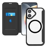 4smarts Back Cover Urban Pro Flipcase iPhone 17 Qi2 ready - Farbe: Schwarz - Fallsicher: Ja - Kompatible Hersteller: Apple - Detailfarbe: Schwarz - Mobiltelefon Kompatibilität: iPhone 17 - Material: Kunstleder