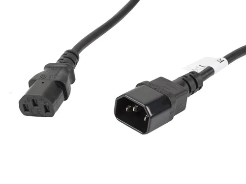 LANBERG Netzkabel-Verlängerung IEC 320 C13->C14 5,0m VDE sw