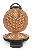 Trisa Waffeleisen Retro Waffles Bronze/Schwarz - Leistung: 800 W - Anzahl pro Durchgang: 5 - Motiv: Ohne Motiv