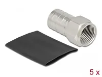 DELOCK F Stecker zum Crimpen RG-6 mit passendem Schrumpfschl