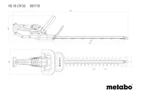 Metabo HS 18 LTX 55 Double blade 2.6 kg
