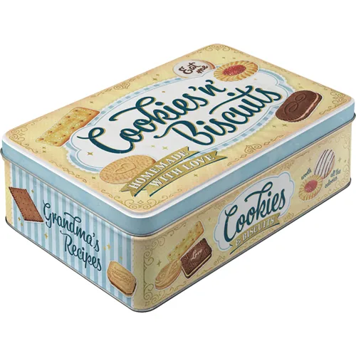Nostalgic Art Vorratsdose Cookies 'n' Biscuits 3 l, Mehrfarbig - Produkttyp: Vorratsdose - Materialtyp: Metall - Set: Nein - Volumen: 3 l - Stapelbar: Nein - Verschlusstyp: Deckel
