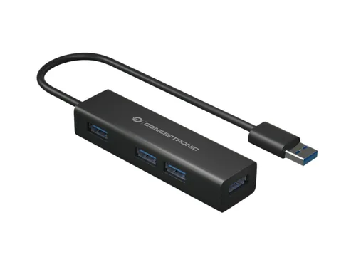 CONCEPTRONIC 4-Port Hub USB-A3.0-C Adap.->4xA3.0 o.Netz. sw