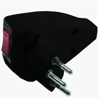 STEFFEN Montagestecker T12 mit Wippschalter Schwarz - Detailfarbe: Schwarz - Stromanschluss Seite A: T12 - Schalter: Ja - Stromanschluss Seite B: Schraubklemme - Typ: Montagestecker