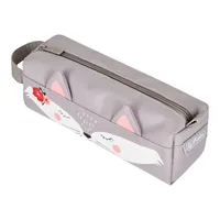 Herlitz Schlamperetui Quattro Kitty - Gefüllt: Nein - Etui-Art: Schlamperetui - Detailfarbe: Grau - Material: Polyester