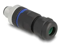 DeLOCK M12 Connector A-coded 4 pin male for mounting with screw connection
