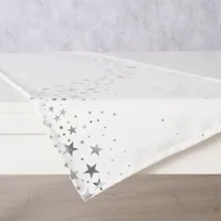 Boltze Tischläufer Luminous Textil, 140 x 40 cm - Materialtyp: Textil - Material: Polyester (PES) - Verpackungseinheit: 1 Stück - Detailfarbe: Silber - Weiss - Produkttyp: Tischläufer